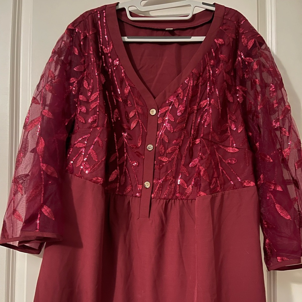 Burgundy Blouse